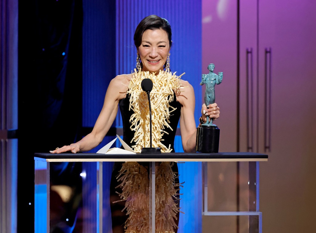 Michelle Yeoh accepts the Outstanding Performance by a Female Actor in a Leading Role for "Everything Everywhere All at Once"