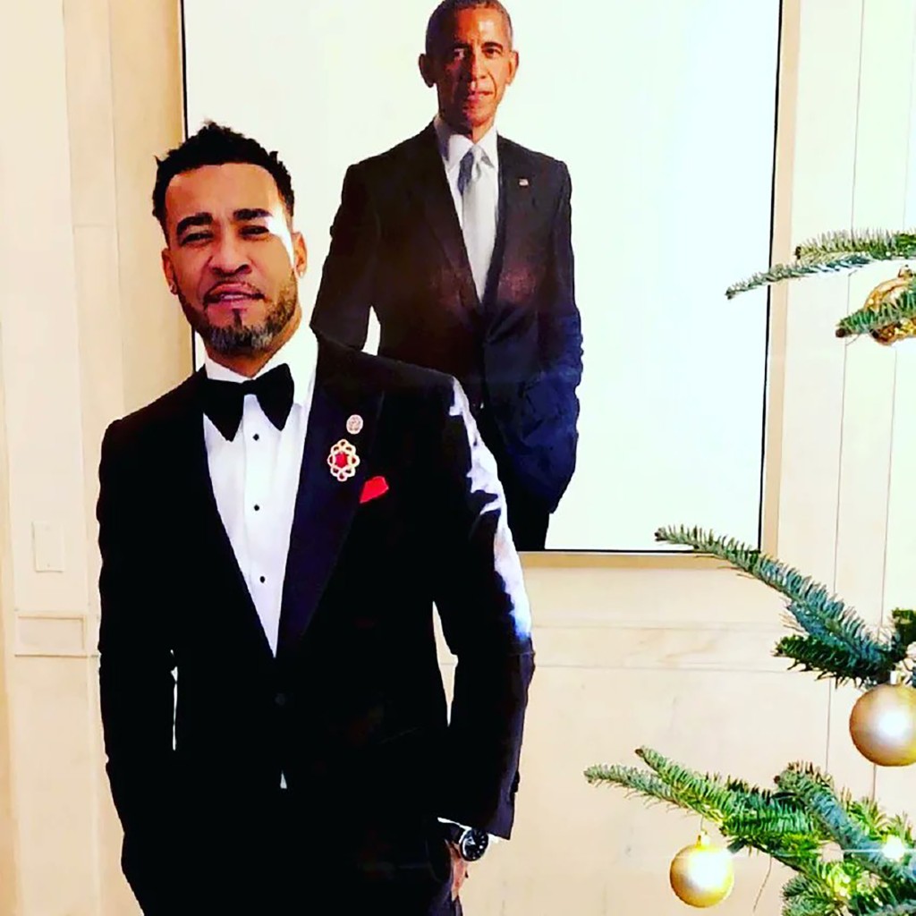 Cortney Merritts posted his photo on Twitter while attending the House Congressional Holiday Ball. 