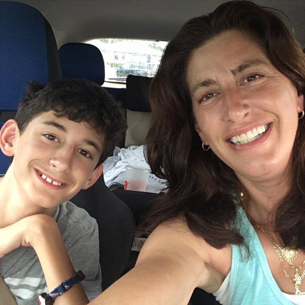 Joan Naydich, 57, the beaten paraprofessional and her son, Morgan.