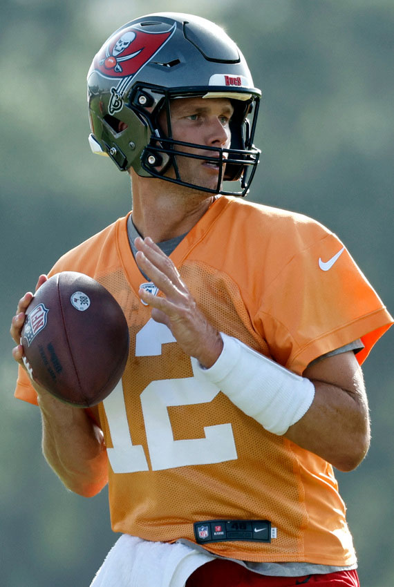 Tom Brady atTampa Bay Buccaneers Training Camp.