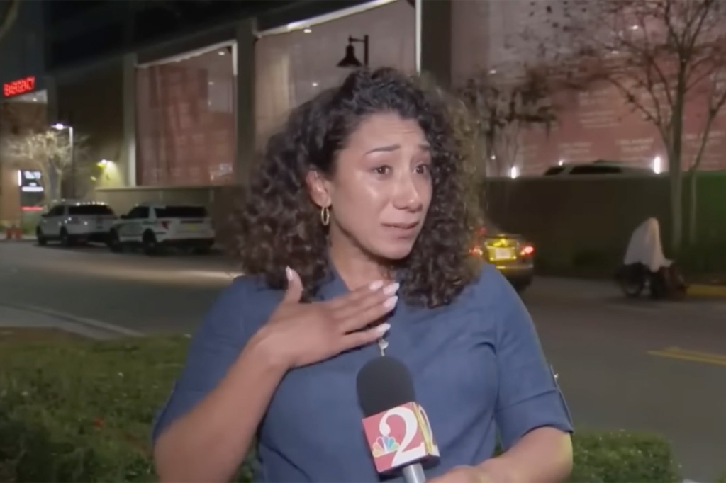 Luana Munoz continued to report while holding back tears Wednesday night.