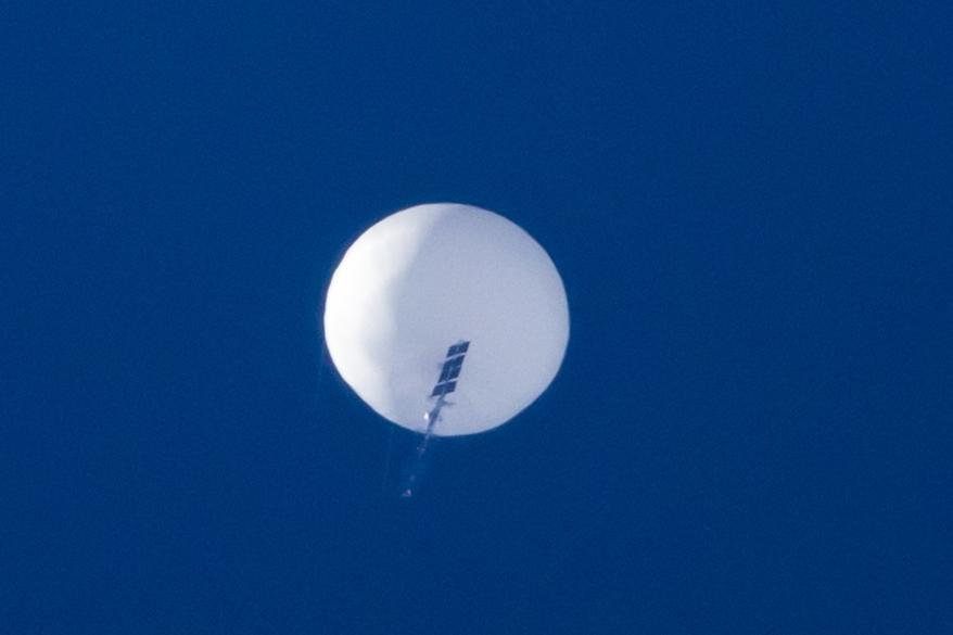 Chinese spy balloon over Washington, Missouri.