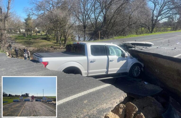 Giant sinkhole in California swallows vehicle after driver ignores warning signs
