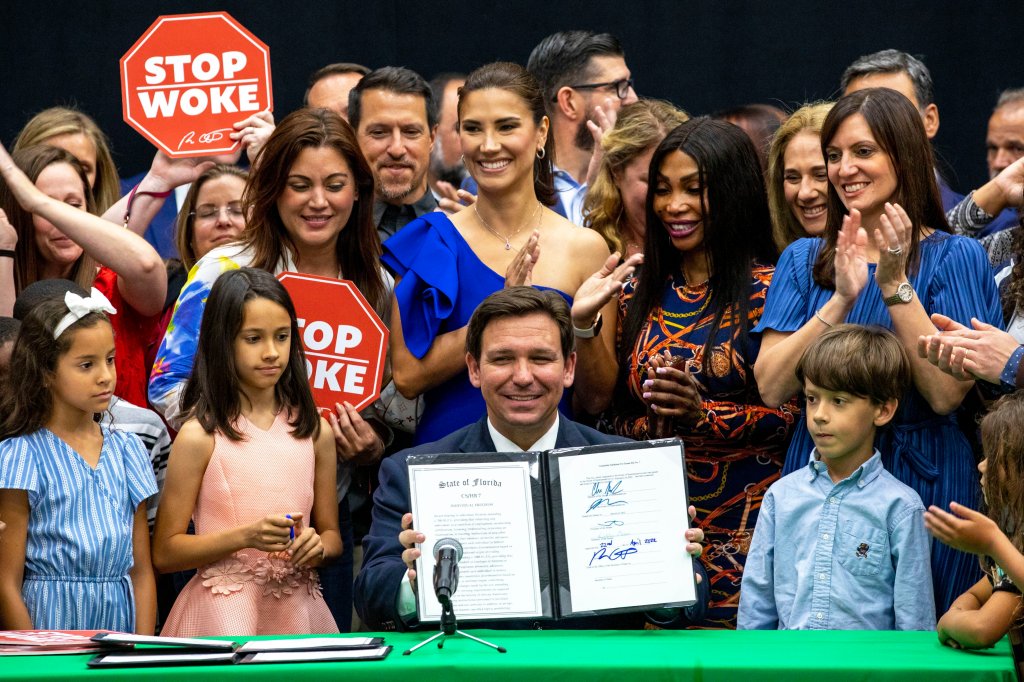 Gov. DeSantis signs HB7,  dubbed the "Stop Woke" bill.