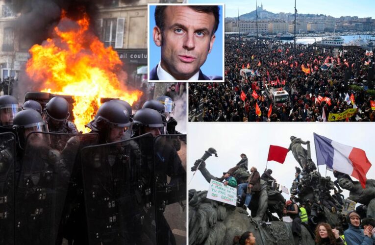 Protests in France over pension reform draw nearly 1 million