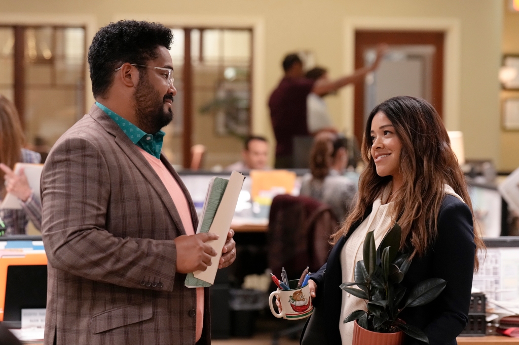 Josh Banday and Gina Rodriguez in "Not Dead Yet." 