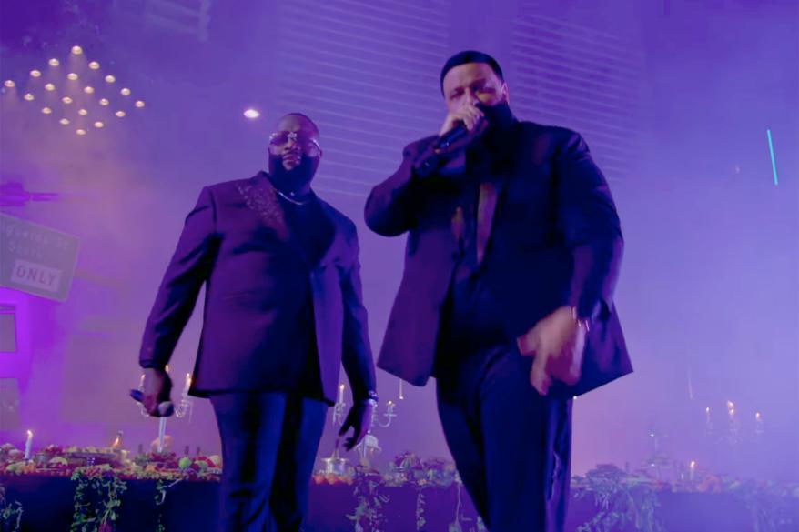 DJ Khaled, Rick Ross, Lil Wayne, Jay-Z, John Legend and Fridayy closed the Grammys with a performance of "God Did."