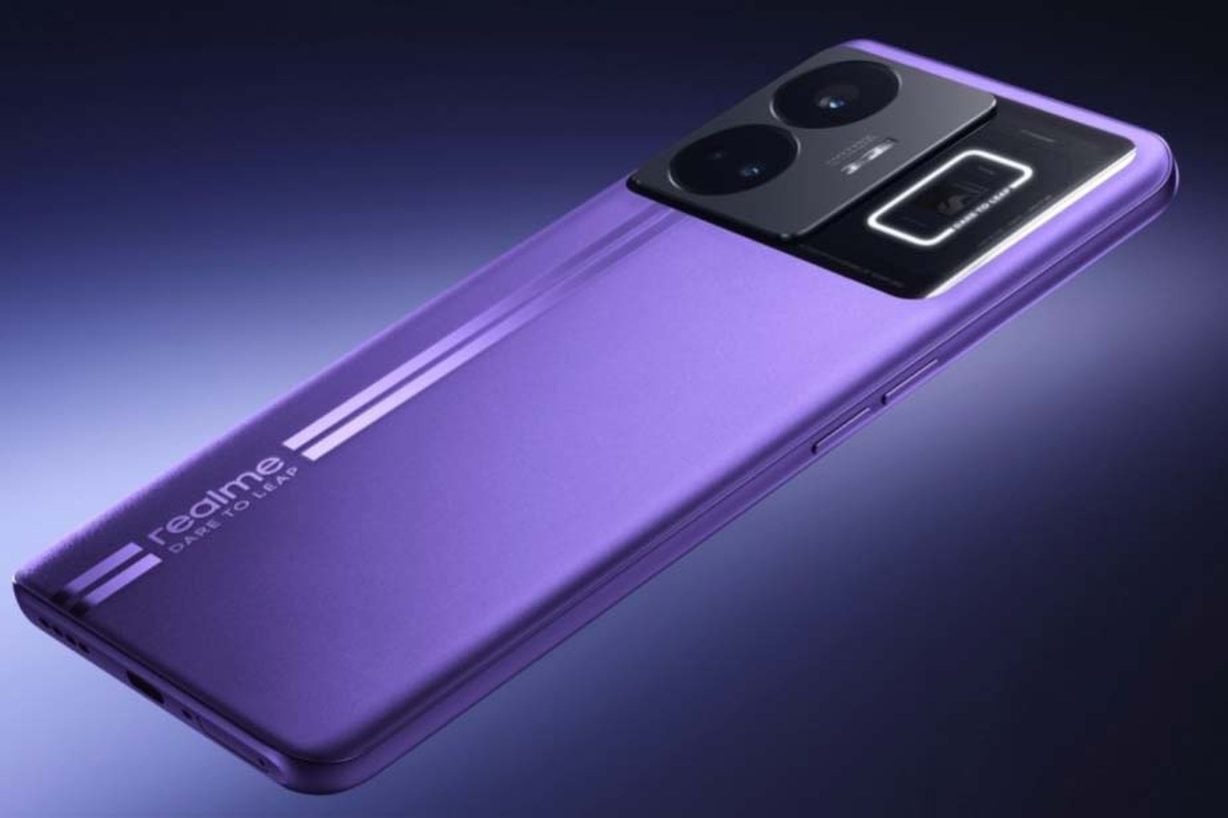 Realme GT Neo 5 in purple.