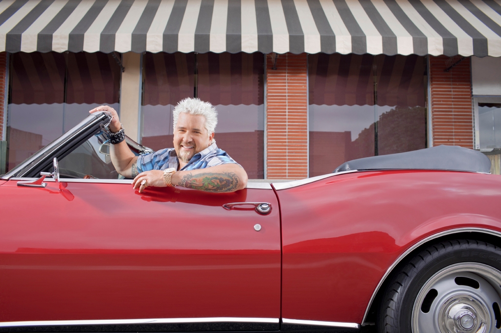 Guy Fieri on "Diners, Drive-ins and Dives"
