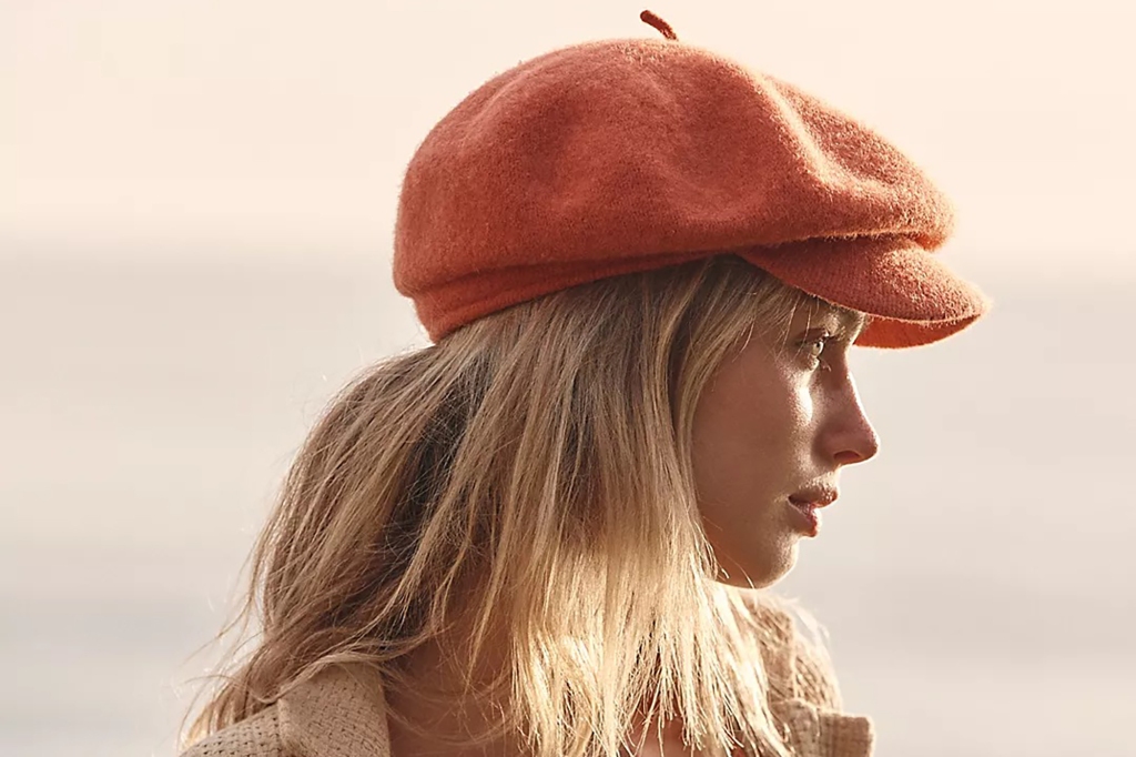 A woman in a red beret 