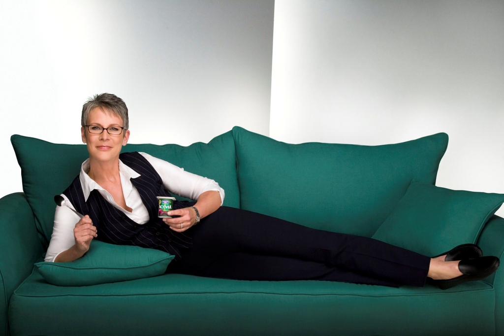 Jamie Lee Curtis in an Activia yogurt ad.