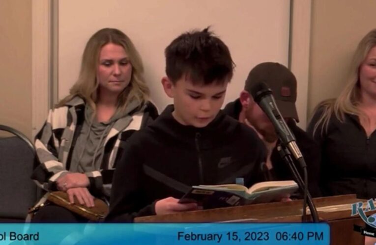 Knox Zajac reads aloud from ‘pornographic’ book at school board meeting
