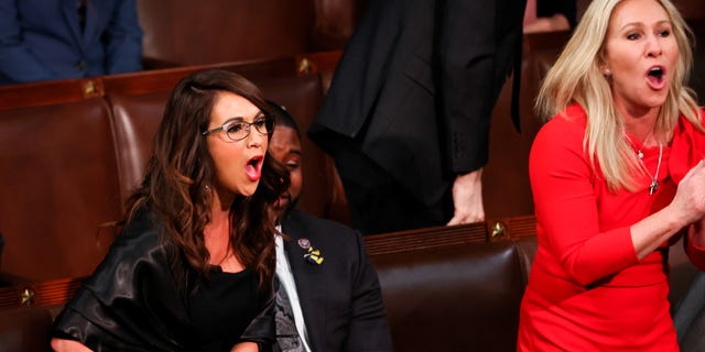 Rep. Lauren Boebert, R-Colo., was asked if she had a stunt of her own planned for the State of the Union and responded with an assurance there will be no balloon from her.