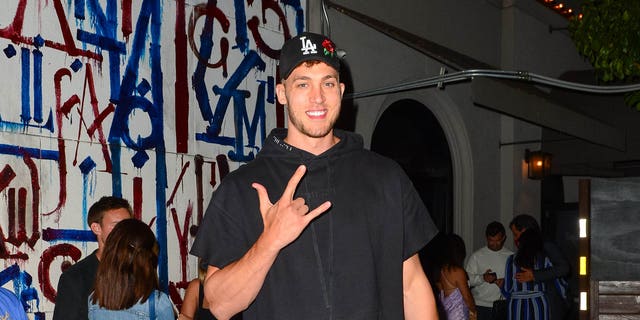 Meyers Leonard is seen on August 13, 2021 in Los Angeles, California.