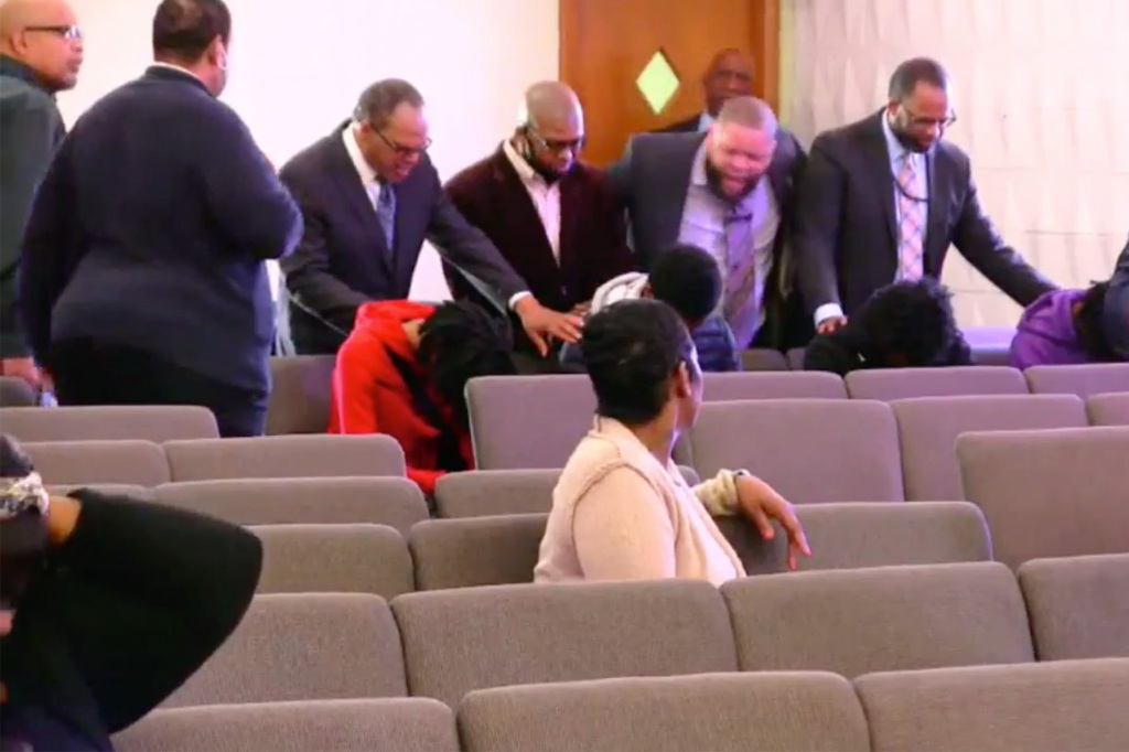 The congregation prayed on the alleged assailants.