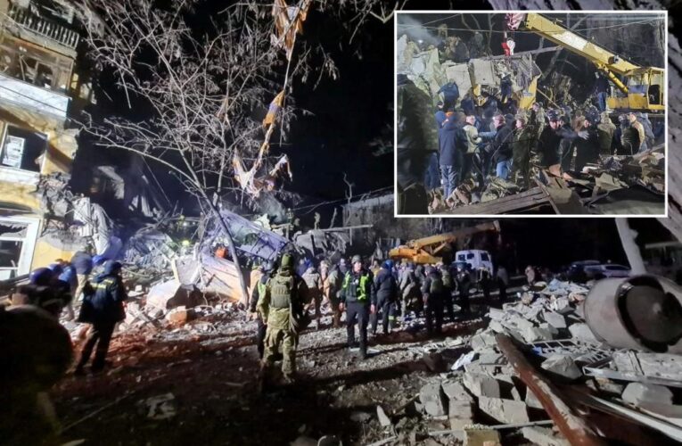 Russian missile destroys Ukrainian apartment building; 3 dead, say police