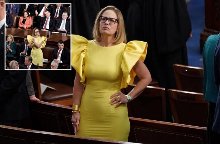Sen. Kyrsten Sinema’s yellow dress at State of the Union draws mockery on Twitter
