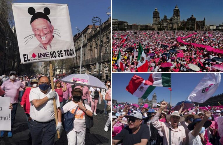 Mexico’s electoral law changes lead to protest in Mexico City