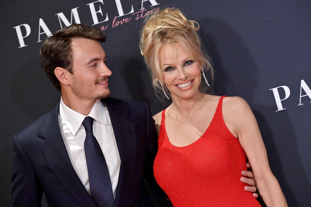 Brandon Thomas Lee and Pamela Anderson attend the Premiere of Netflix's "Pamela, a love story"