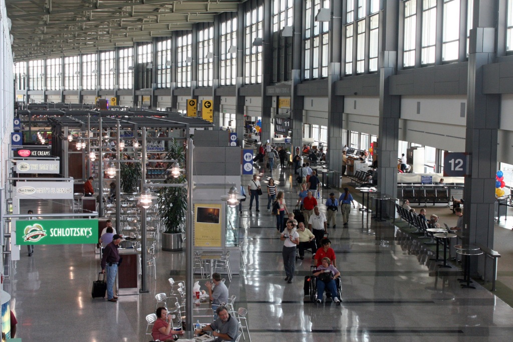 The main concourse of Austin-Bergstrom International Airport.