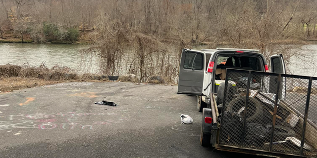 Site of where officials in Tennessee cleaned up dumped raccoon carcasses and trash.