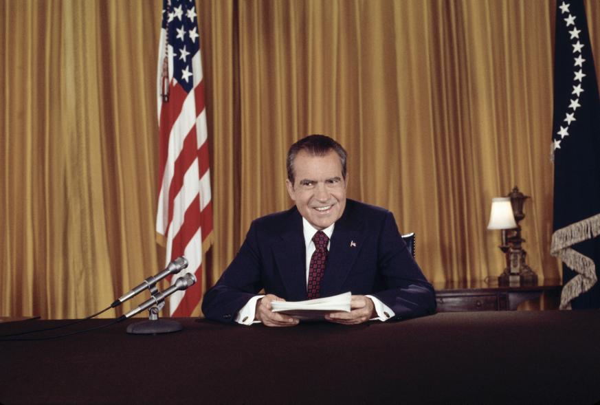 A picture of former President Nixon.