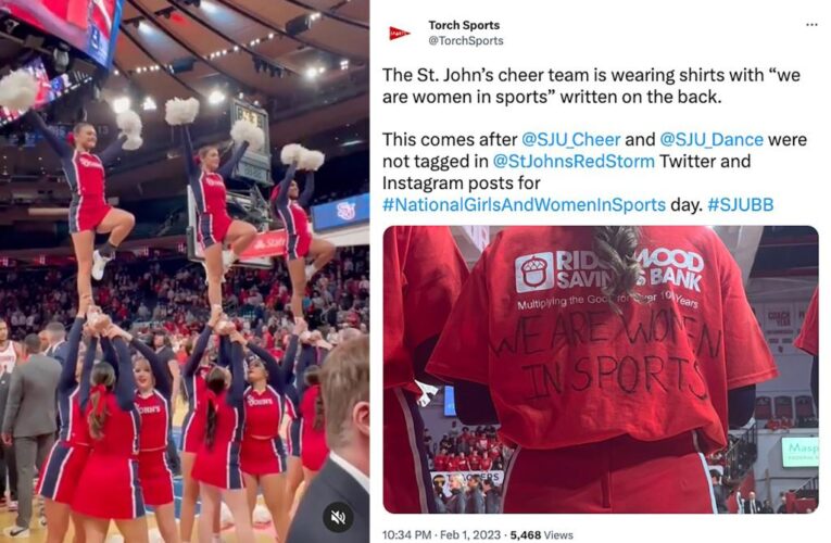St. John’s cheerleaders protest game after ‘neglect’ by school