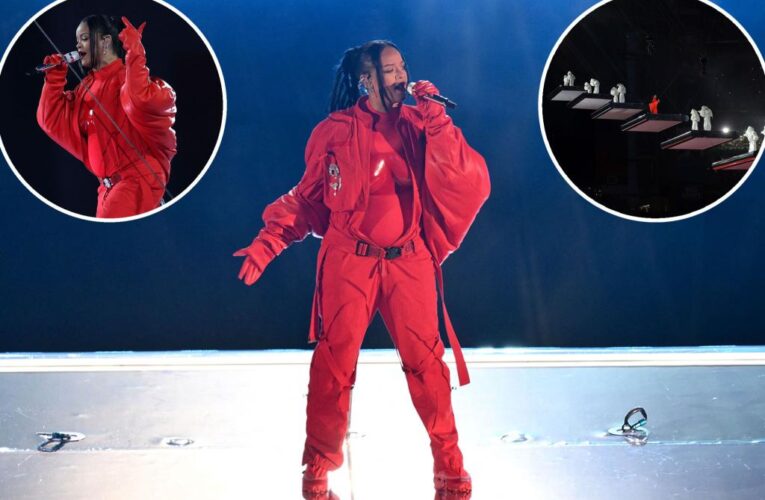 Rihanna works it in comeback performance at Super Bowl 2023