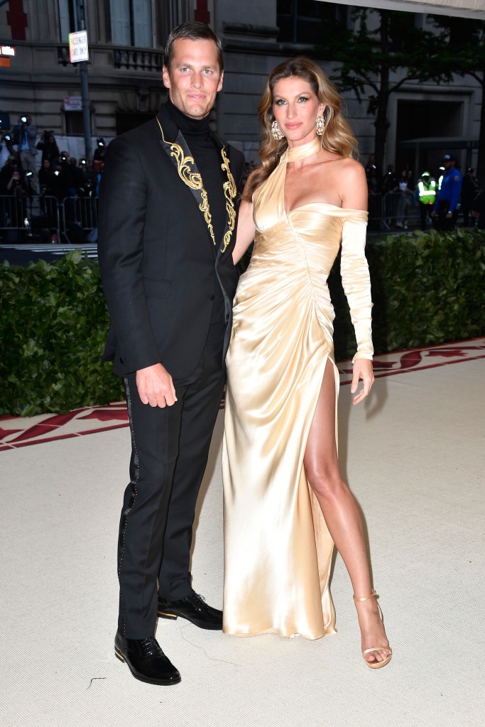 Tom Brady and Gisele Bundchen attend the Heavenly Bodies: Fashion & The Catholic Imagination Costume Institute Gala at The Metropolitan Museum of Art on May 7, 2018 in New York City.  