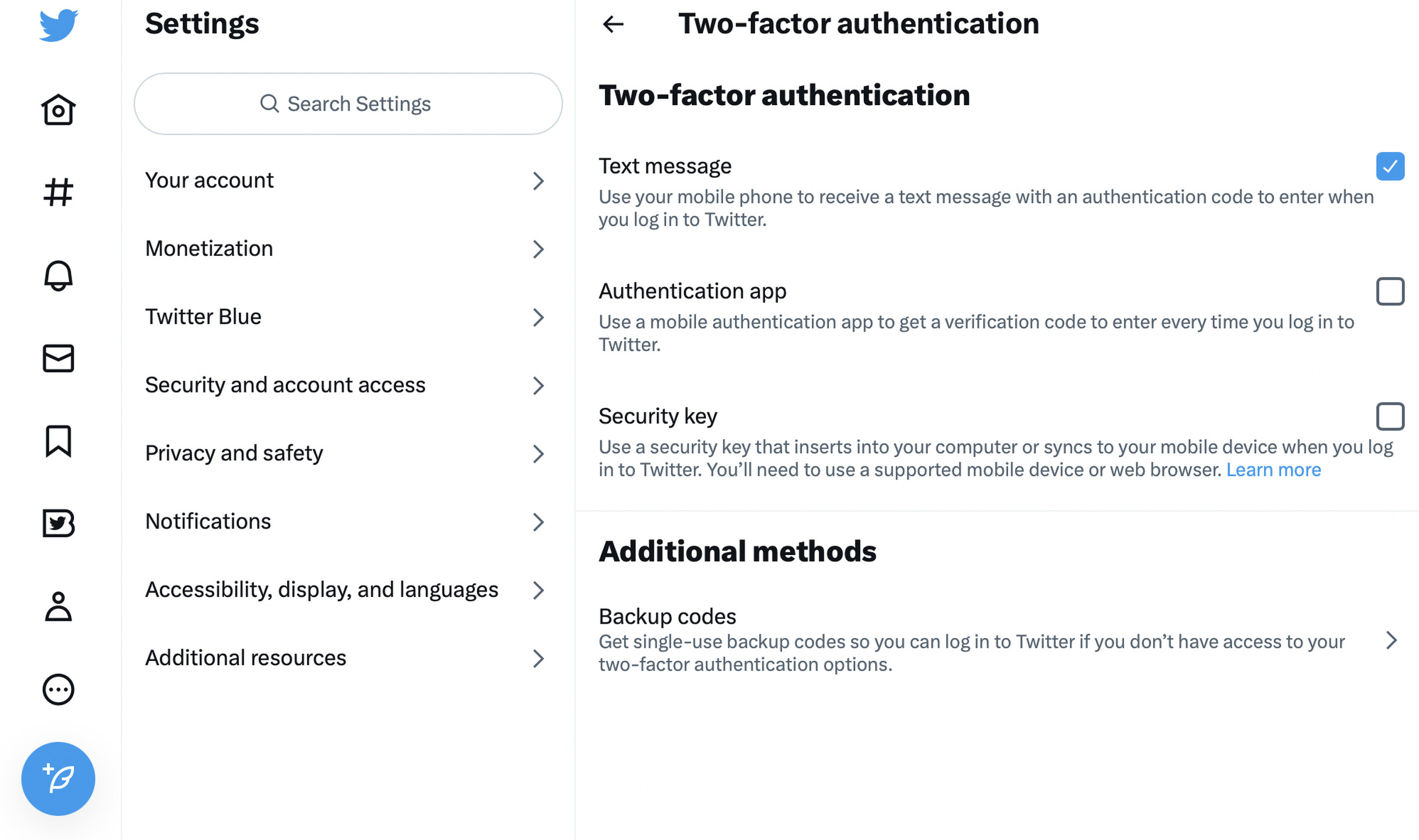 Choose “Authentication app” to get started.