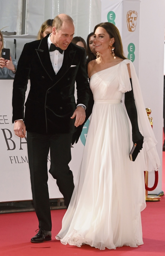 Middleton stunned in an Alexander McQueen dress and William in a black tuxedo. 