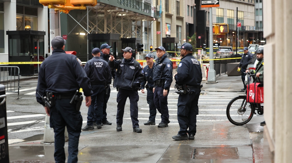 A sniffer dog detected possible explosives at the Broad Street Stock Exchange checkpoint. 