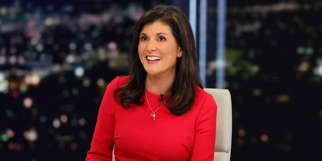 Nikki Haley visits "Hannity" at Fox News Channel Studios on January 20, 2023, in New York City.