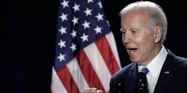 President Joe Biden speaks during the House Democrats Issues Conference on March 1, 2023 