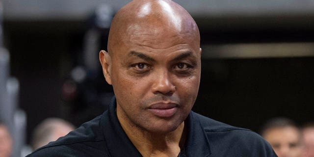 Former basketball player Charles Barkley for the Auburn Tigers after their game against the Tennessee Volunteers at Neville Arena on March 4, 2023 in Auburn, Alabama.