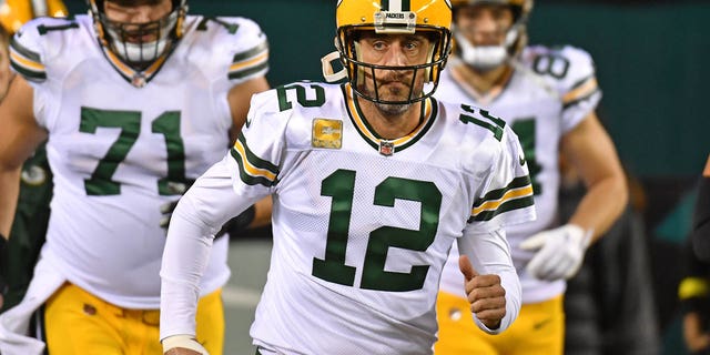 Nov 27, 2022; Philadelphia, Pennsylvania, USA; Green Bay Packers quarterback Aaron Rodgers (12) against the Philadelphia Eagles at Lincoln Financial Field.