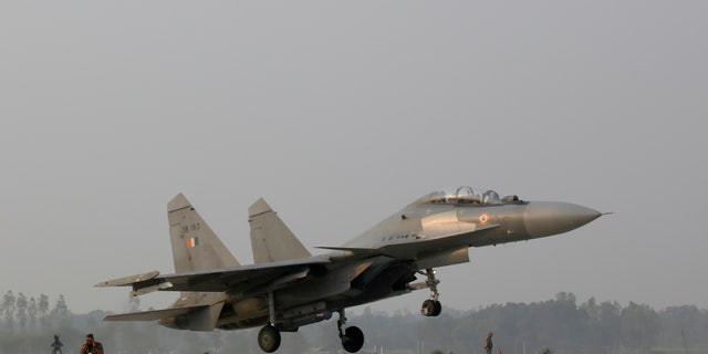 Indian Air Force's Sukhoi Su-30MKI fighter jet takes off from the newly constructed highway after India's Prime Minister Narendra Modi inaugurated the 340 km Purvanchal Expressway in Sultanpur in the northern state of Uttar Pradesh, India, November 16, 2021. 