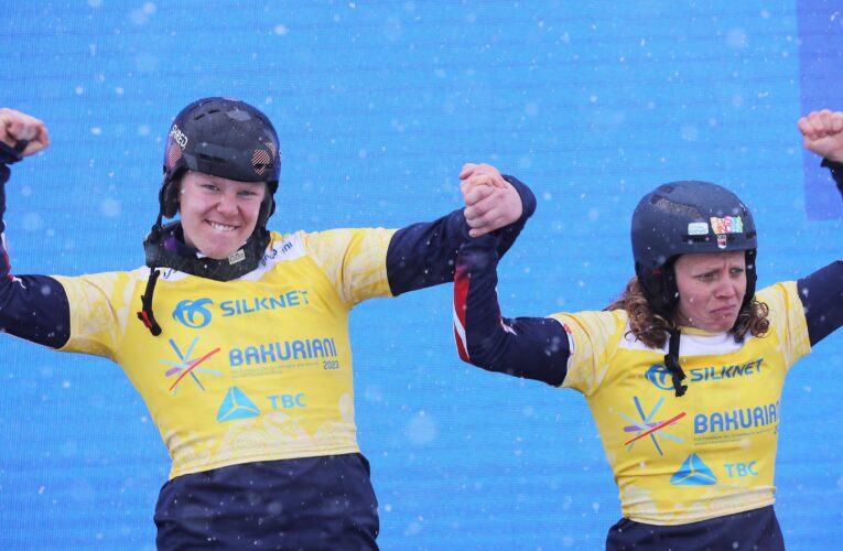 Charlotte Bankes and Huw Nightingale win historic snowboard cross gold for Great Britain