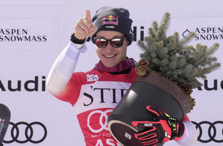 Marco Odermatt takes World Cup victory from Andreas Sander in Aspen to wrap up super-G crystal globe glory