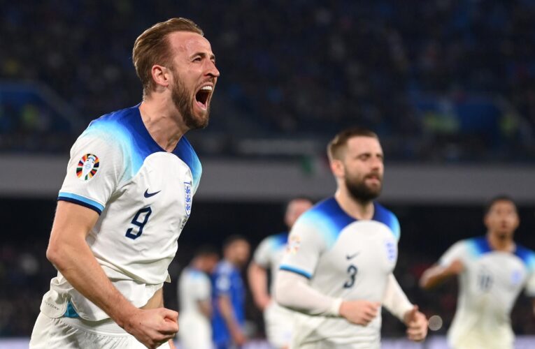 Italy 1-2 England: Harry Kane becomes Three Lions top scorer as Luke Shaw sees red in opening Euro 2024 qualifier