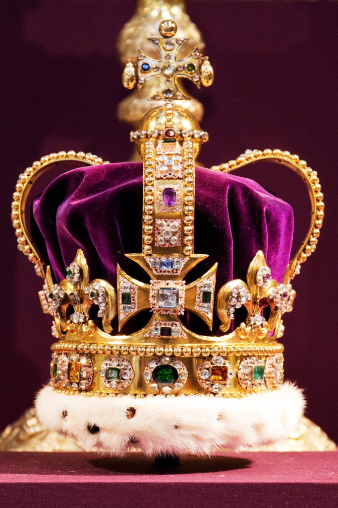 A picture shows St Edward's Crown, the crown used in coronations for English and later British monarchs, and one of the senior Crown Jewels of Britain, during a service to celebrate the 60th anniversary of the coronation of Queen Elizabeth II at Westminster Abbey in London on June 4, 2013.  Queen Elizabeth II marked the 60th anniversary of her coronation with a service at Westminster Abbey filled with references to the rainy day in 1953 when she was crowned.  AFP PHOTO / POOL / JACK HILLJACK HILL/AFP/Getty Images