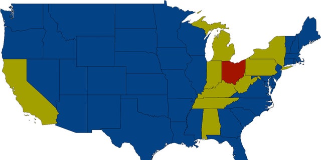 PowerOutages.US reported 179,000 customers without power in Ohio on Saturday, March 25.