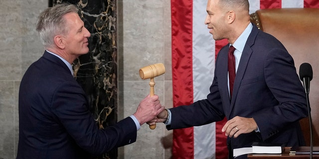 House Speaker Kevin McCarthy of Calif., and Minority Leader Hakeem Jeffries of N.Y.