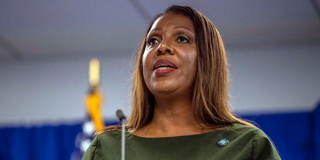 New York Attorney General Letitia James speaks during a press conference on Sept. 21, 2022, in New York.