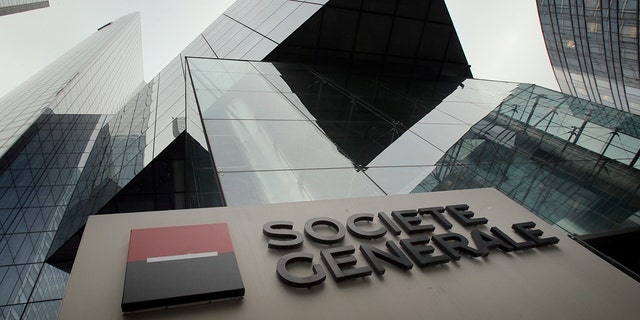 A view of the Société Générale bank headquarters in La Defense, west of Paris. France's National Financial Prosecutor's Office conducted a raid there Tuesday.