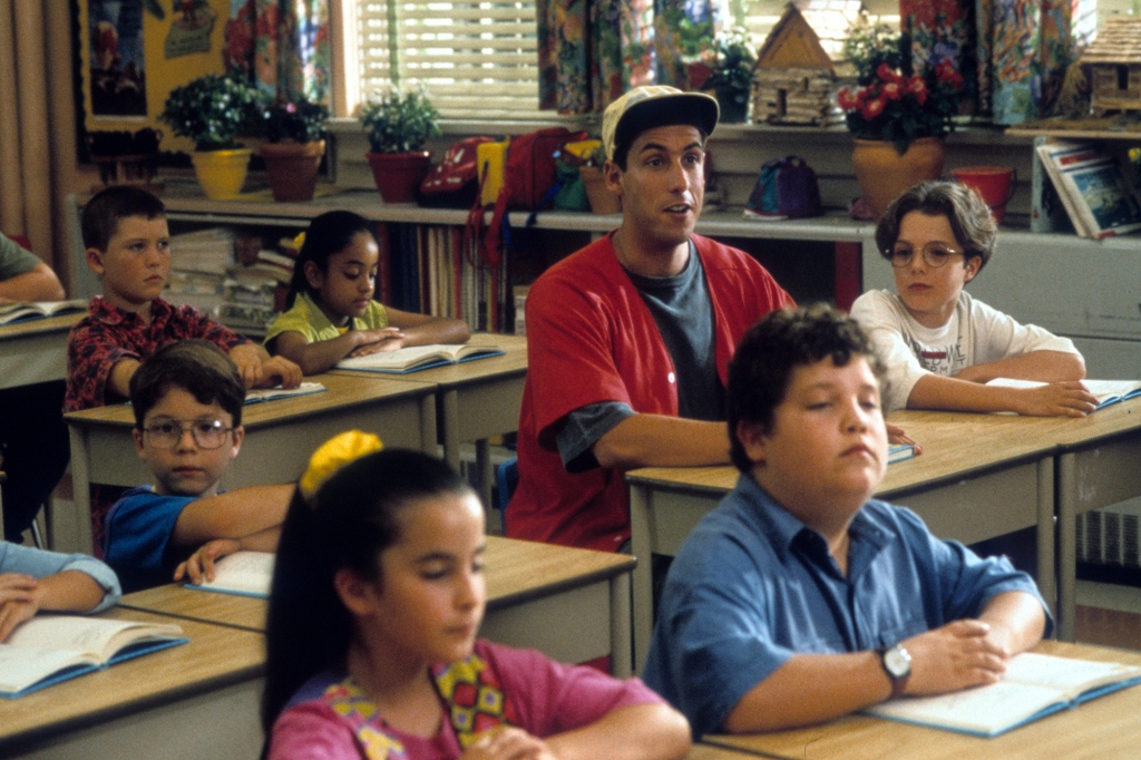 Sandler as Billy Madison attending elementary school in the 1995 comedy "Billy Madison."
