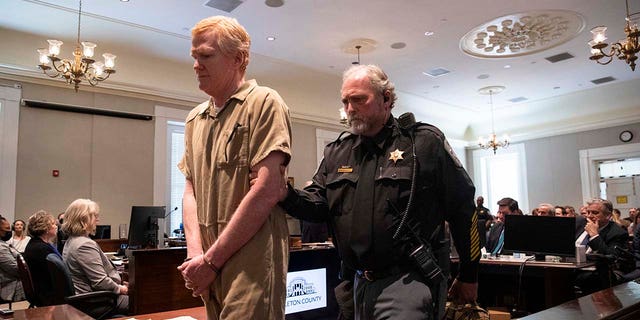 Alex Murdaugh after his sentencing at the Colleton County Courthouse in Walterboro, South Carolina, on Friday, March 3, 2023, after he was found guilty on all four counts.