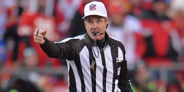 Referee Bill Leavy starts play during a game between the Kansas City Chiefs and the Seattle Seahawks Nov. 16, 2014, at Arrowhead Stadium in Kansas City, Mo. 