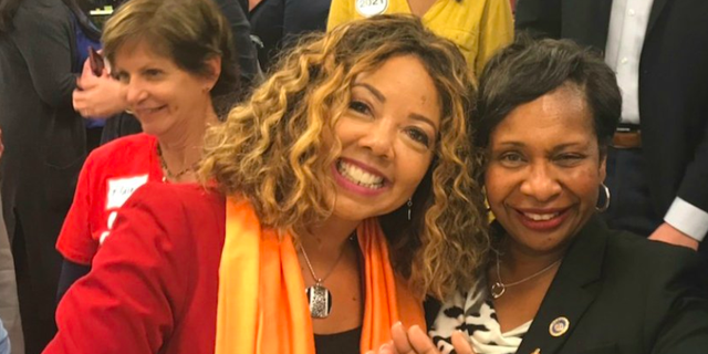 Maryland Democratic Delegate Charlotte Crutchfield, right, with U.S. Rep. Lucy McBath, D-Ga.