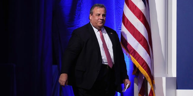 Former New Jersey Gov. Chris Christie speaks at an annual leadership meeting of the Republican Jewish Coalition Saturday, Nov. 19, 2022, in Las Vegas.